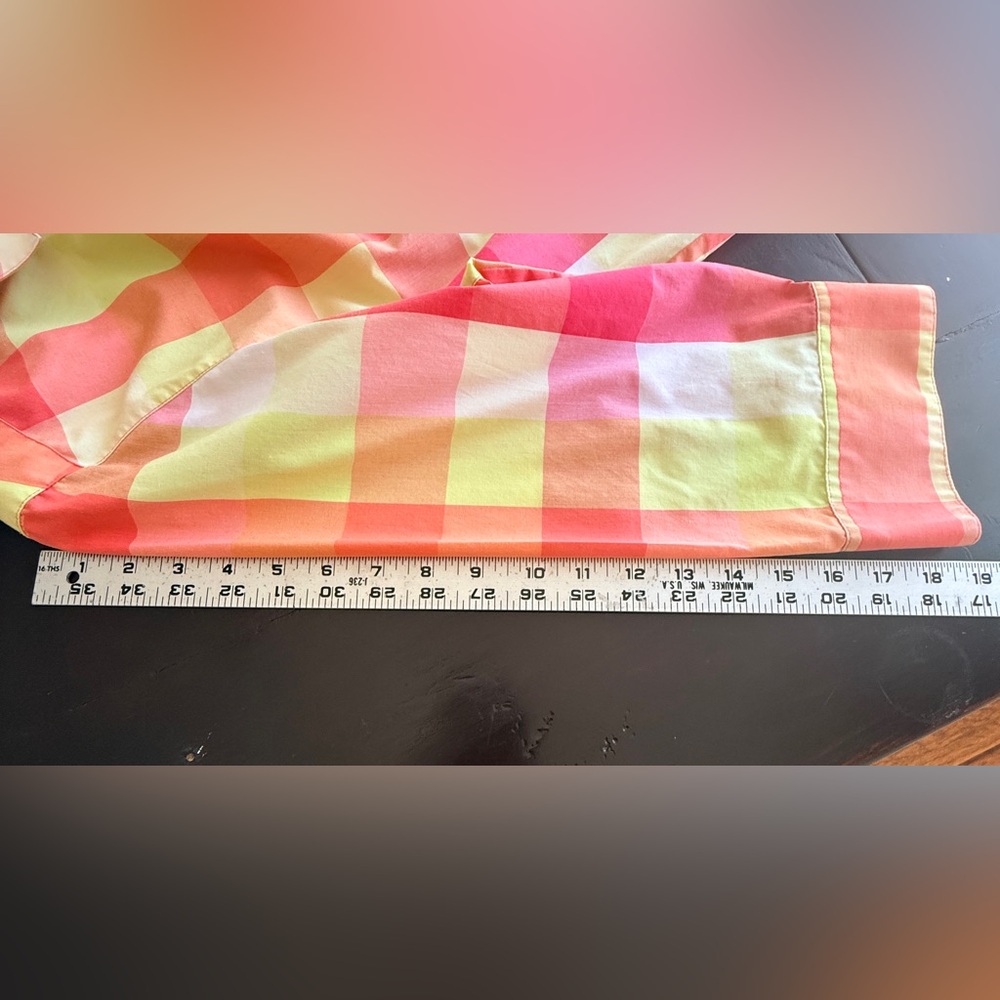 Foxcroft Wrinkle-Free Plaid Button
Down Blouse Sz 18W Bright Pink Orange
Yellow - Picture 9 of 10